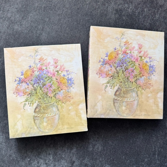 2 Photo Albums w/flower design - Picture 1 of 4